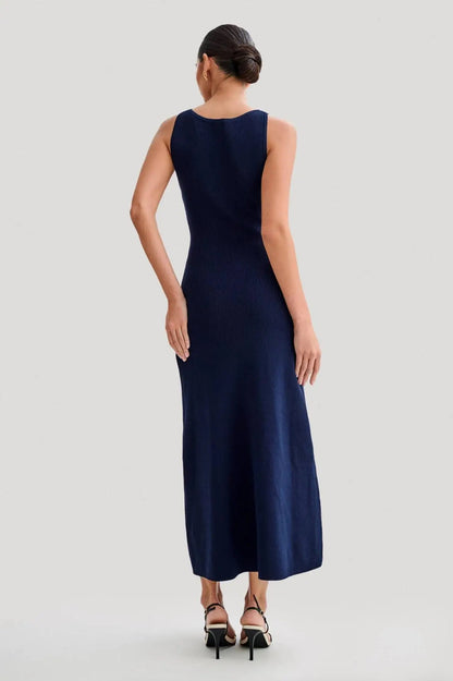 ROBE LONGUE ÉLÉGANTE | COL ROND BODYCON POUR SOIRÉE