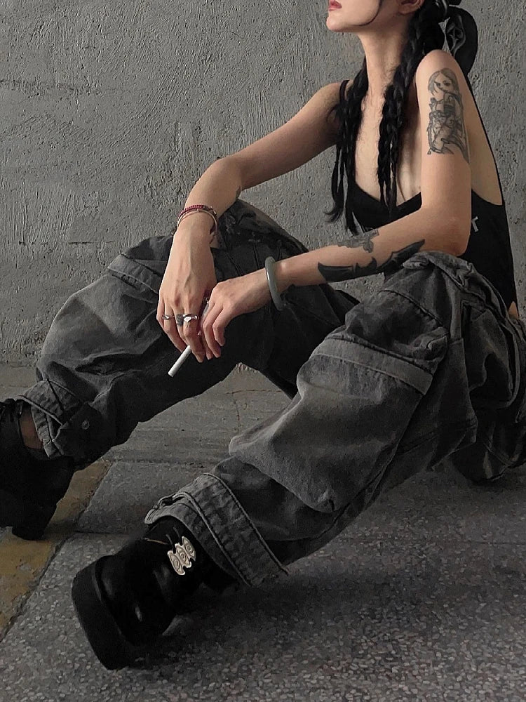 CARGO STYLE TROUSERS | GOTH CYBER PUNK