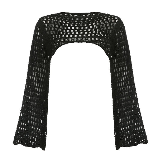 HAUT MANCHES LONGUES EVASEES | MAILLE COUVERTURE CARDIGAN STREETWEAR