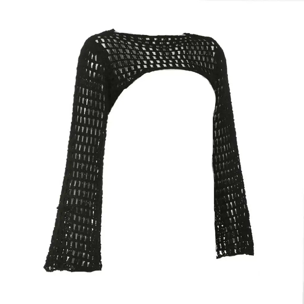 HAUT MANCHES LONGUES EVASEES | MAILLE COUVERTURE CARDIGAN STREETWEAR